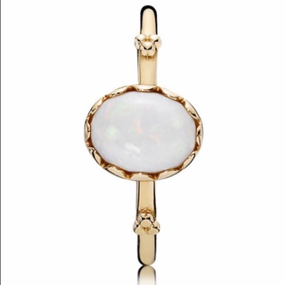 Pandora 14k gold opal ring